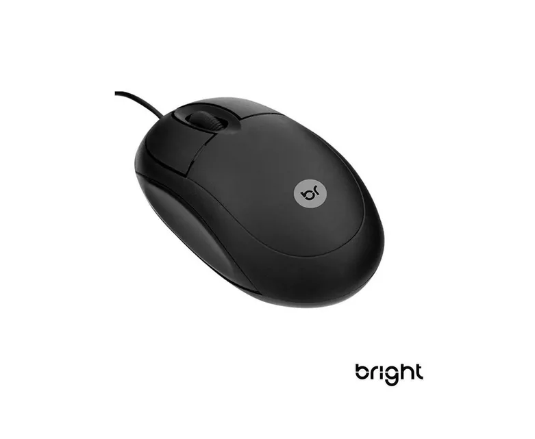 Mouse Usb Preto Com Fio Bright - Imagem 2