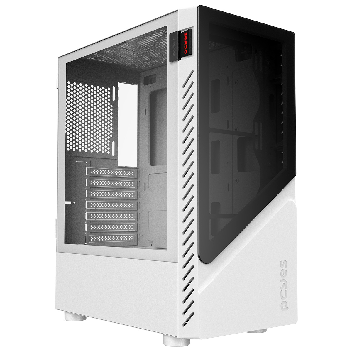 Gabinete Gamer Bolter White Ghost - Lateral Em Vidro - Pcyes - Gbwgpbr