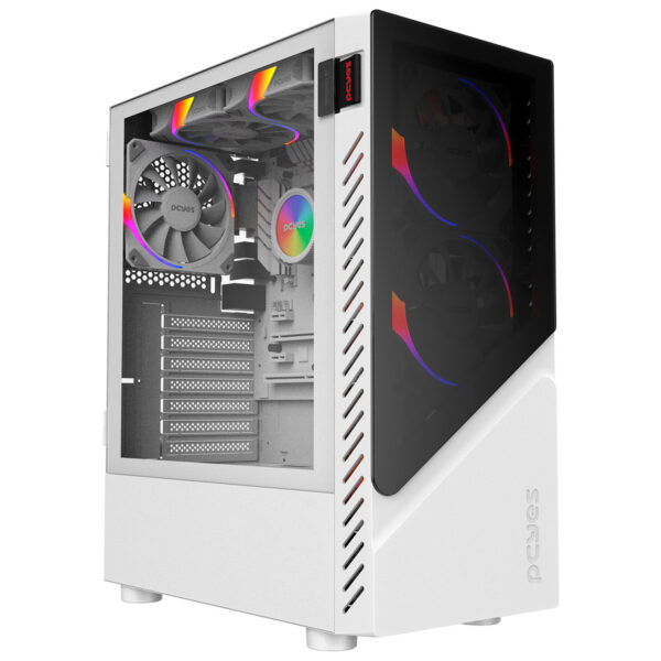 Gabinete Gamer Bolter White Ghost - Lateral Em Vidro - Pcyes - Gbwgpbr