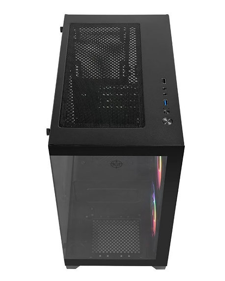Gabinete Gamer Tgt Gladiator, Rainbow, Mid-Tower, Lateral De Vidro, Com 2 Fans, Preto, Tgt-Gld-Bk - Imagem 2