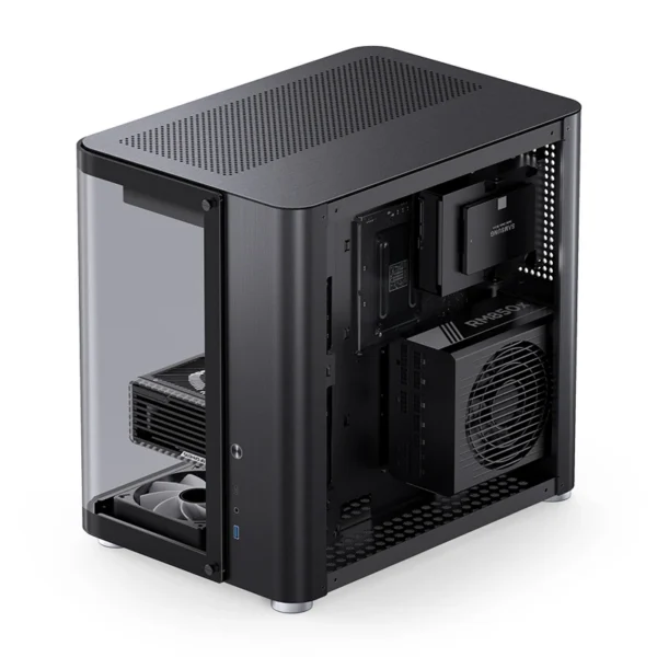Gabinete Premium Jonsbo Tk-2 Black Atx Panorâmico Vidro Temperado Usb-C Preto