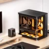 Gabinete Premium Jonsbo Tk-2 Black Atx Panorâmico Vidro Temperado Usb-C Preto