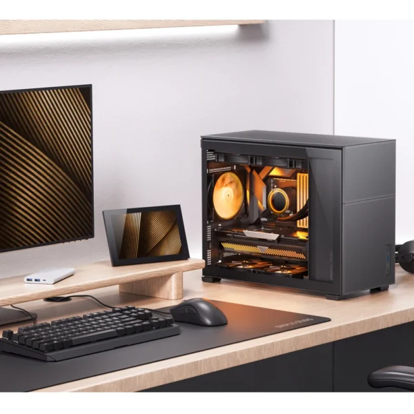 Gabinete Premium Jonsbo D31 Mesh Black M-Atx Preto Vidro Temperado Usb-C