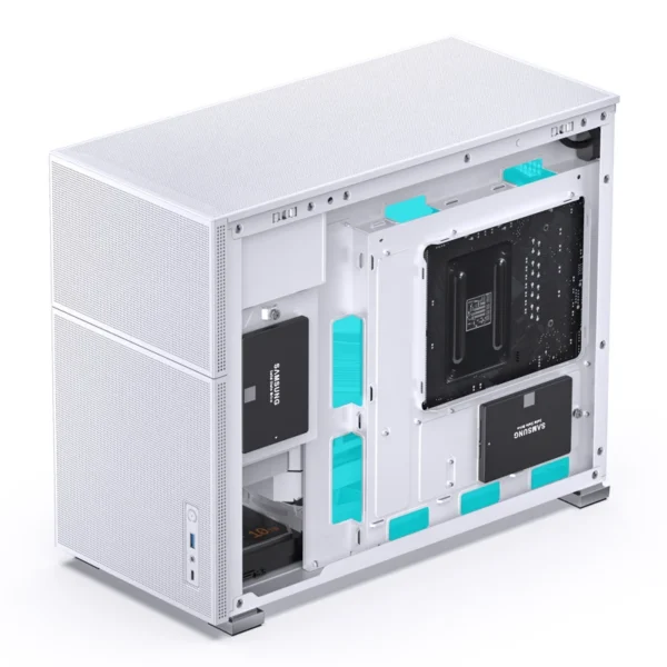 Gabinete Premium Jonsbo D31 Mesh White M-Atx Branco Vidro Temperado Usb-C