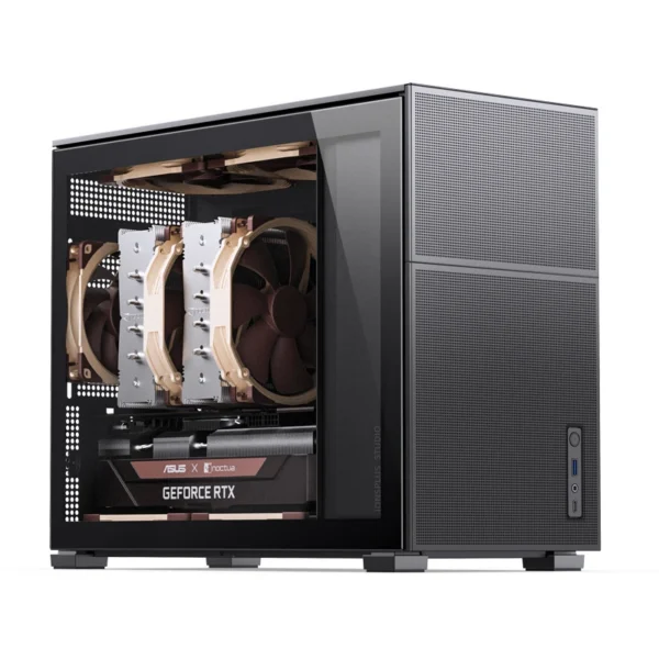 Gabinete Premium Jonsbo D31 Mesh Black M-Atx Preto Vidro Temperado Usb-C