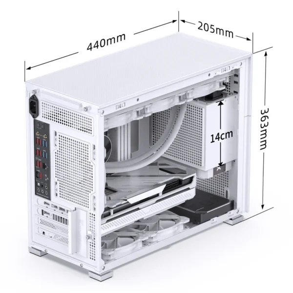 Gabinete Premium Jonsbo D31 Mesh White M-Atx Branco Vidro Temperado Usb-C