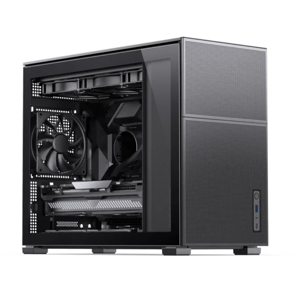 Gabinete Premium Jonsbo D31 Mesh Black M-Atx Preto Vidro Temperado Usb-C