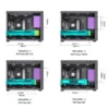 Gabinete Premium Jonsbo D31 Mesh Black M-Atx Preto Vidro Temperado Usb-C