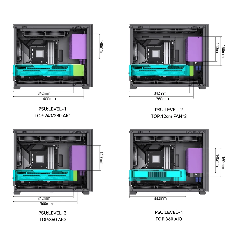 Gabinete Premium Jonsbo Modelo D31 Mesh Black - Imagem 25