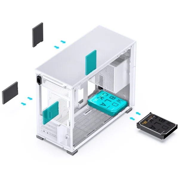 Gabinete Premium Jonsbo D31 Mesh White M-Atx Branco Vidro Temperado Usb-C