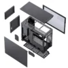Gabinete Premium Jonsbo D31 Mesh Black M-Atx Preto Vidro Temperado Usb-C