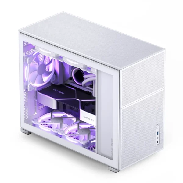 Gabinete Premium Jonsbo D31 Mesh White M-Atx Branco Vidro Temperado Usb-C