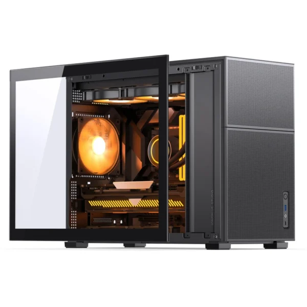 Gabinete Premium Jonsbo D31 Mesh Black M-Atx Preto Vidro Temperado Usb-C