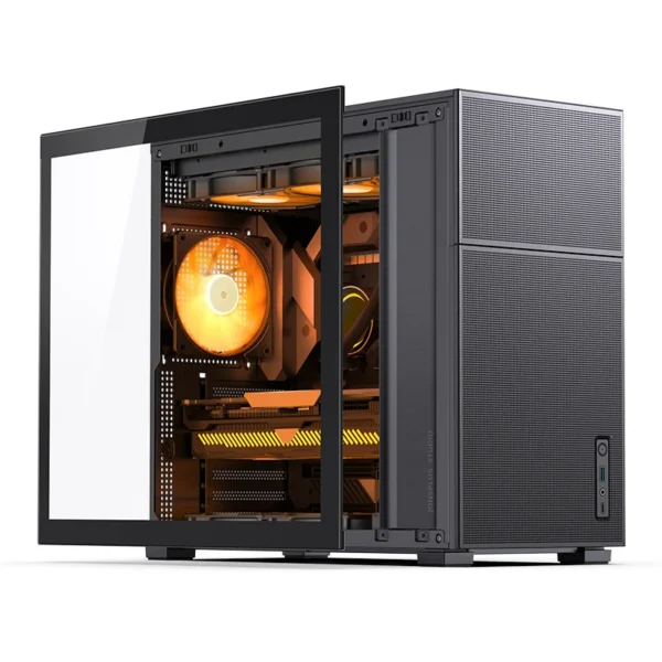Gabinete Premium Jonsbo D41 Mesh Black Atx Preto Vidro Temperado Usb-C