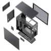 Gabinete Premium Jonsbo D41 Mesh Black Atx Preto Vidro Temperado Usb-C