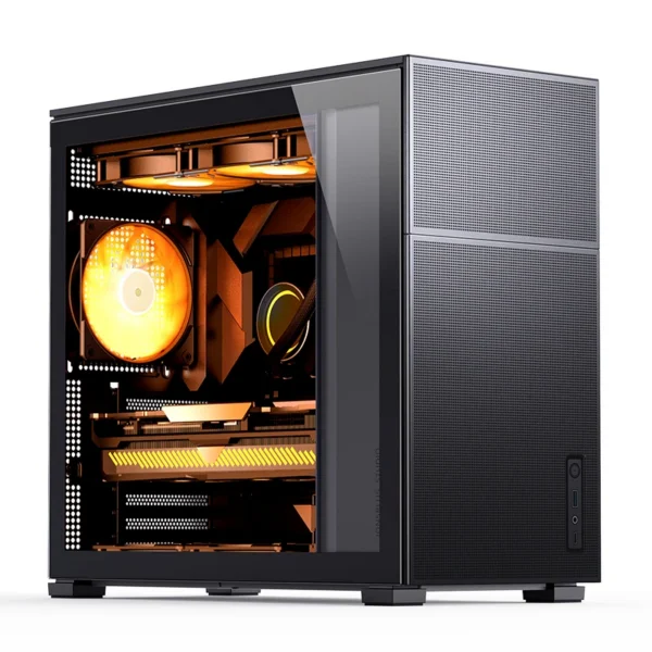 Gabinete Premium Jonsbo D41 Mesh Black Atx Preto Vidro Temperado Usb-C
