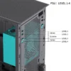 Gabinete Premium Jonsbo D41 Mesh Black Atx Preto Vidro Temperado Usb-C