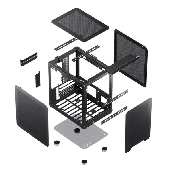 Gabinete Compacto Jonsbo C6 Handle Black M-Atx Preto Com Alça Usb-C