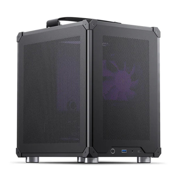 Gabinete Compacto Jonsbo C6 Handle Black M-Atx Preto Com Alça Usb-C
