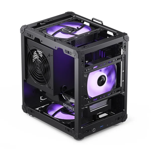 Gabinete Compacto Jonsbo C6 Handle Black M-Atx Preto Com Alça Usb-C