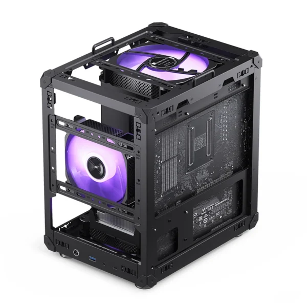 Gabinete Compacto Jonsbo C6 Handle Black M-Atx Preto Com Alça Usb-C