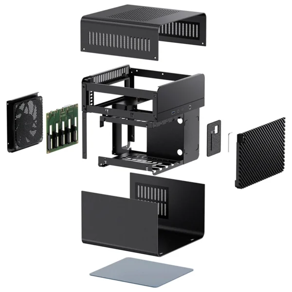 Gabinete Premium Para Storage/Nas Dados Jonsbo N2 Preto