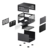 Gabinete Premium Para Storage/Nas Jonsbo N3 Black Mini-Itx 8 Baias Preto
