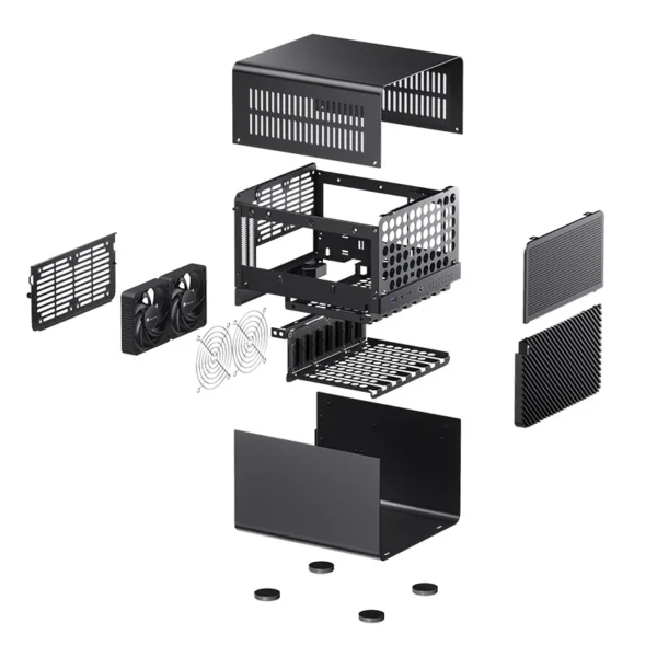 Gabinete Premium Para Storage/Nas Jonsbo N3 Black Mini-Itx 8 Baias Preto