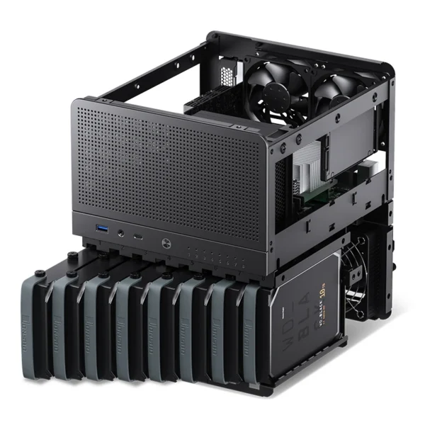 Gabinete Premium Para Storage/Nas Jonsbo N3 Black Mini-Itx 8 Baias Preto