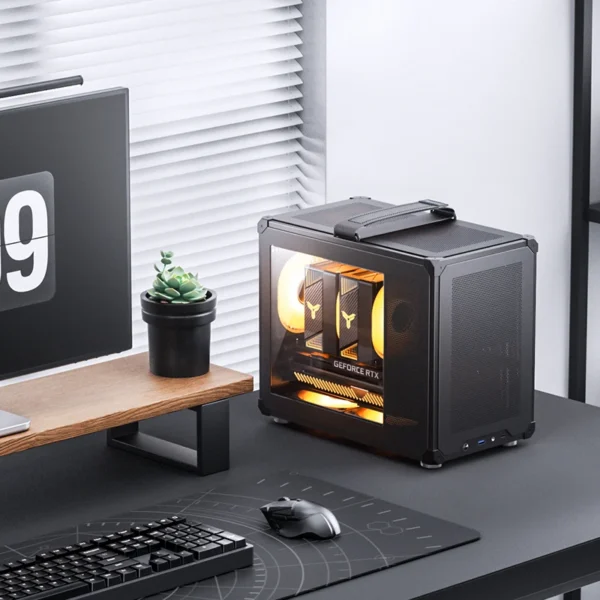Gabinete Compacto Jonsbo C6 Black Max-Atx Preto Usb-C