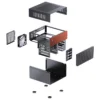 Gabinete Nas/Storage Jonsbo N4 Preto M-Atx 8 Baias Usb-C