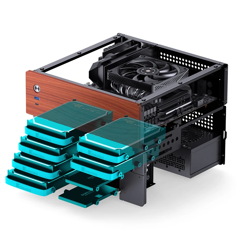 Gabinete Premium Jonsbo Para Storage/Nas N4 Black - Imagem 3