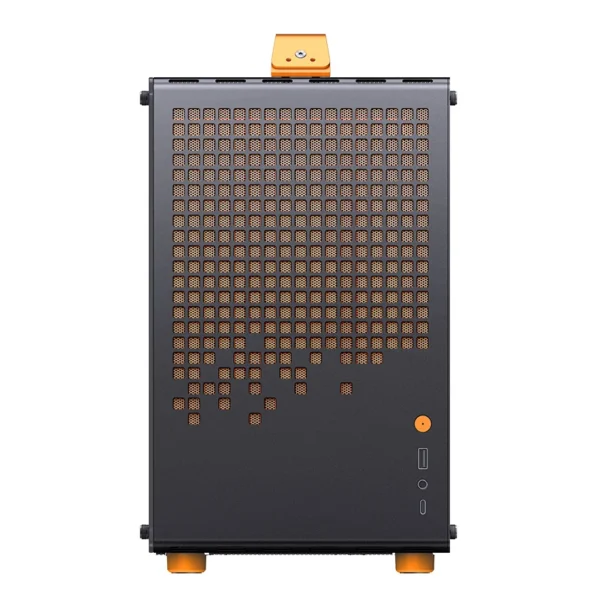 Gabinete Premium Jonsbo Z20 Preto E Laranja M-Atx Com Alça Usb-C