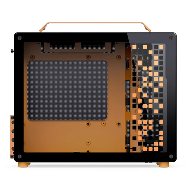 Gabinete Premium Jonsbo Z20 Preto E Laranja M-Atx Com Alça Usb-C
