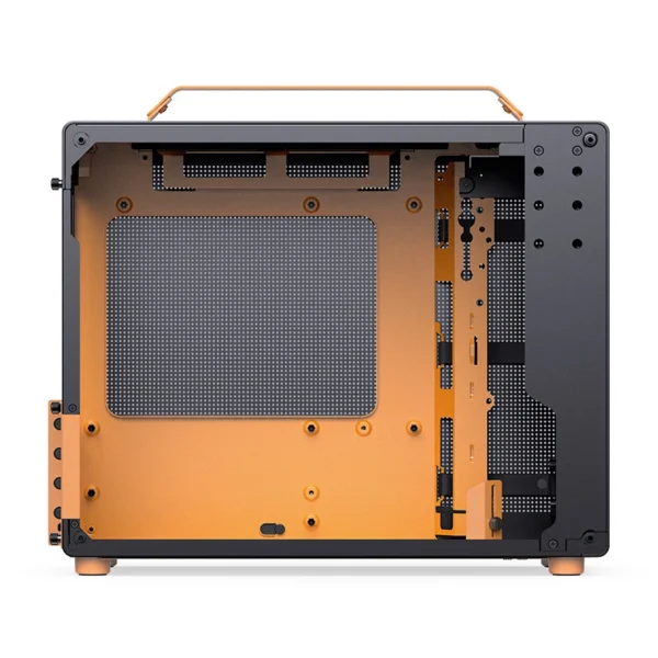 Gabinete Premium Jonsbo Z20 Preto E Laranja M-Atx Com Alça Usb-C