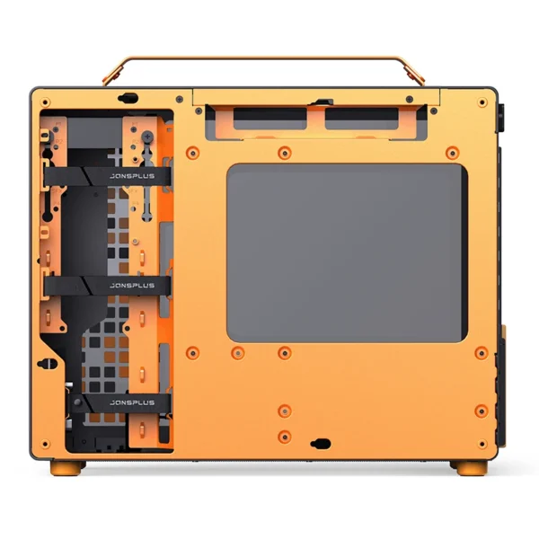 Gabinete Premium Jonsbo Z20 Preto E Laranja M-Atx Com Alça Usb-C
