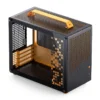 Gabinete Premium Jonsbo Z20 Preto E Laranja M-Atx Com Alça Usb-C