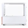 Gabinete Aquário Premium Jonsbo V12 M-Atx Branco E Madeira Nogueira