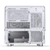 Gabinete Aquário Premium Jonsbo V12 M-Atx Branco E Madeira Nogueira