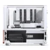 Gabinete Aquário Premium Jonsbo V12 M-Atx Branco E Madeira Nogueira