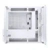 Gabinete Aquário Premium Jonsbo V12 M-Atx Branco E Madeira Nogueira