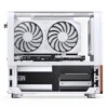 Gabinete Aquário Premium Jonsbo V12 M-Atx Branco E Madeira Nogueira