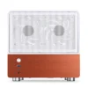 Gabinete Aquário Premium Jonsbo V12 M-Atx Branco E Madeira Nogueira