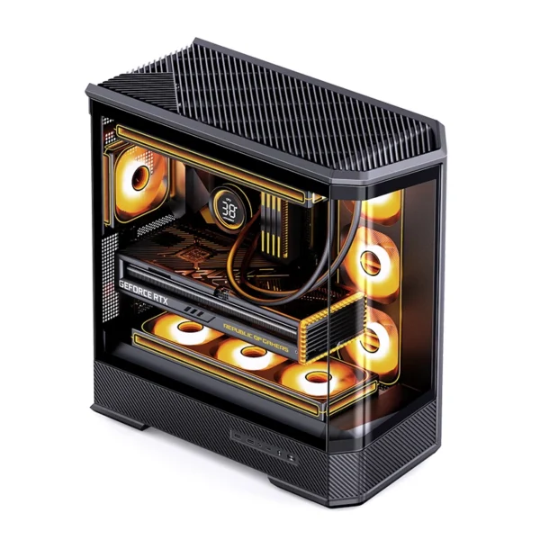 Gabinete Gamer Aquario Premium - Jonsbo D400 Black - Preto