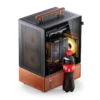 Gabinete Premium Com Madeira Jonsbo T7 Black M-Atx Preto