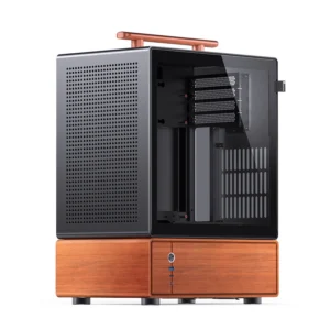 Gabinete Premium Com Madeira Matx Jonsbo T7 Black - Preto
