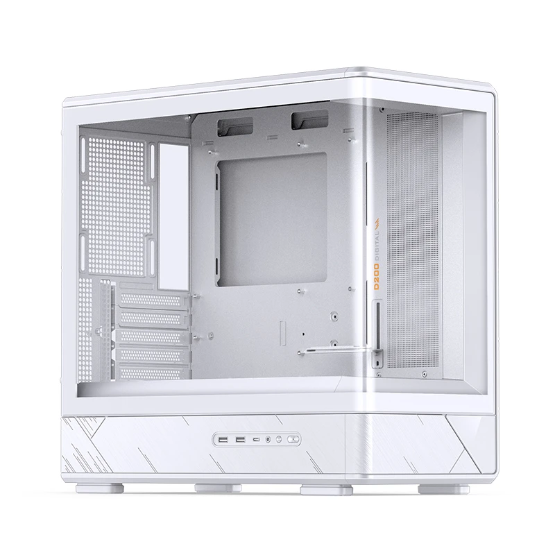 Gabinete Gamer Aquario Display Digital D200 - Jonsbo - White- Branco