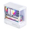Gabinete Gamer Aquário Jonsbo D200 Branco Com Display Digital M-Atx Usb-C