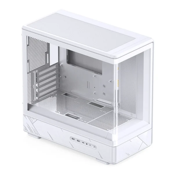 Gabinete Gamer Aquário Jonsbo D200 Branco Com Display Digital M-Atx Usb-C