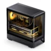 Gabinete Gamer Aquário Jonsbo D200 Preto Com Display Digital M-Atx Usb-C